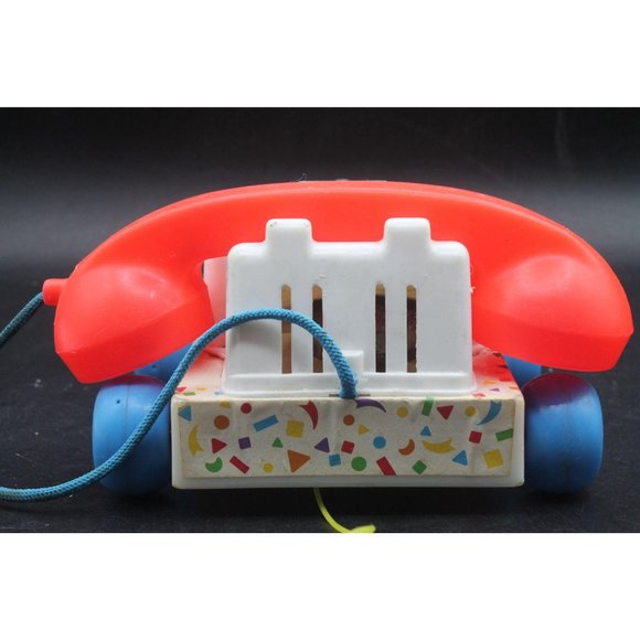 Vtg Fisher Price Chatter Telephone 2063 w/Confetti - Picture 5 of 9